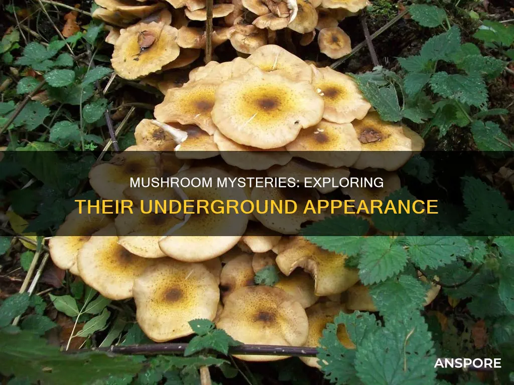 how do mushrooms look underground