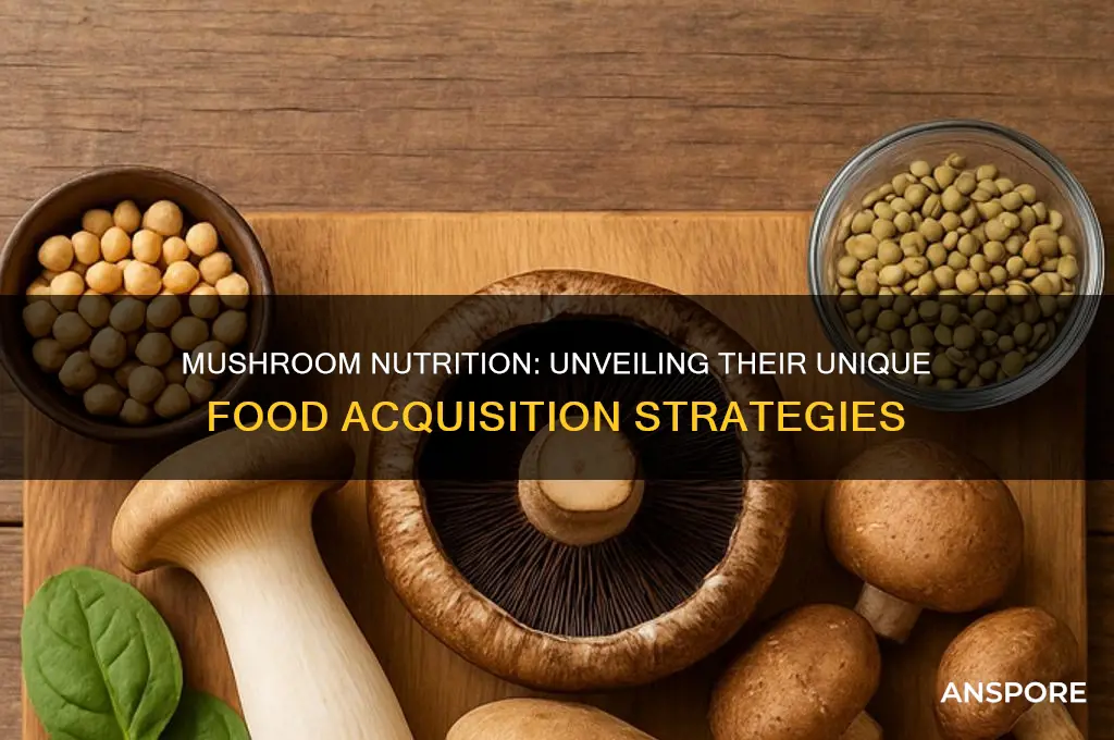 how do mushrooms obtain their food