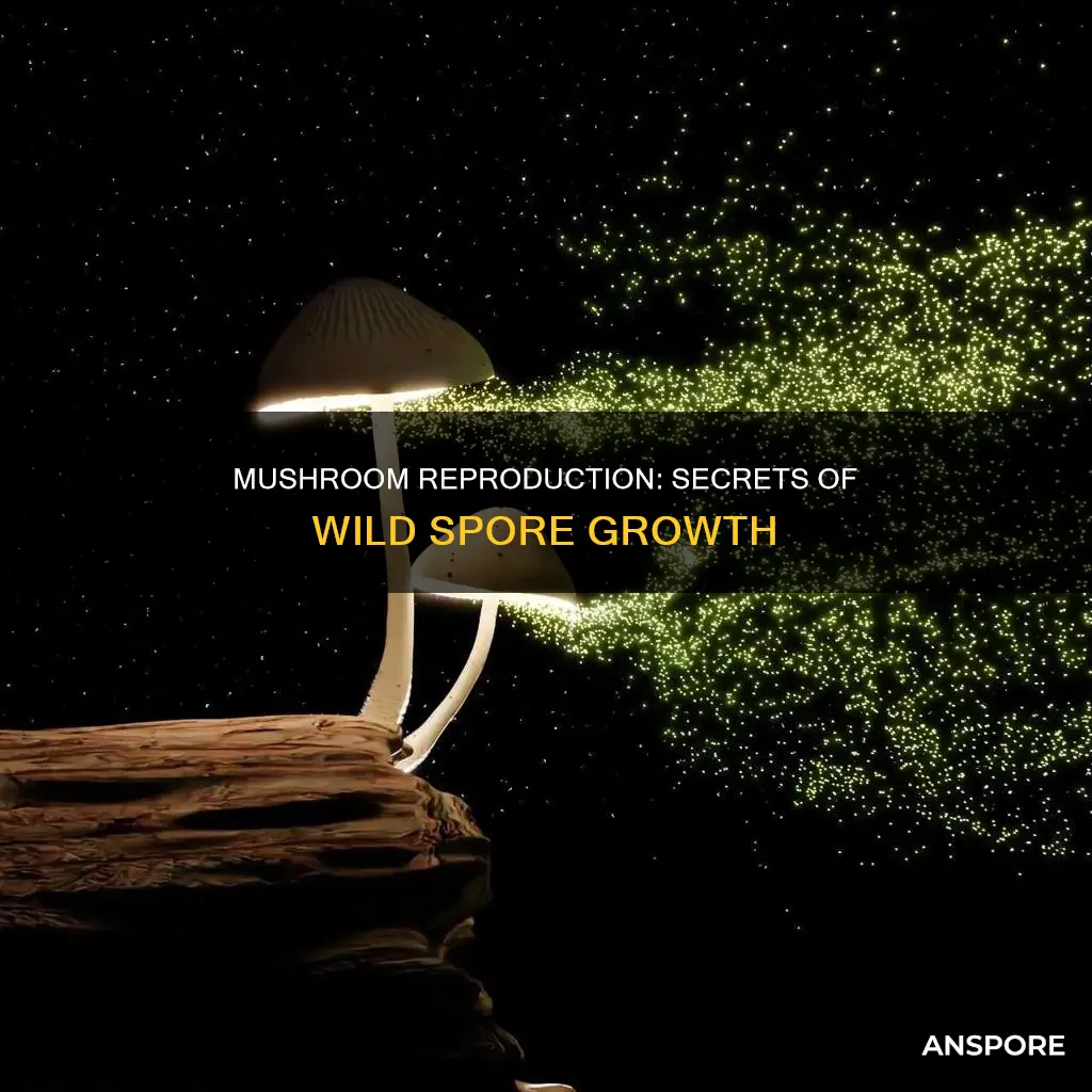how do mushrooms reproduce in the wild