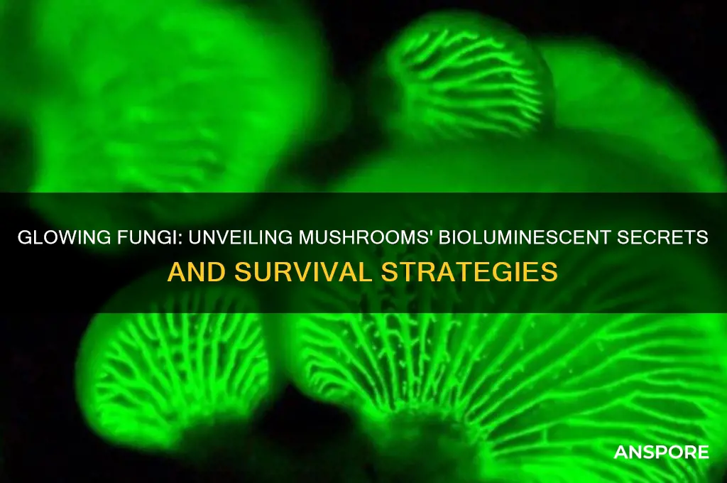 how do mushrooms use bioluminescence