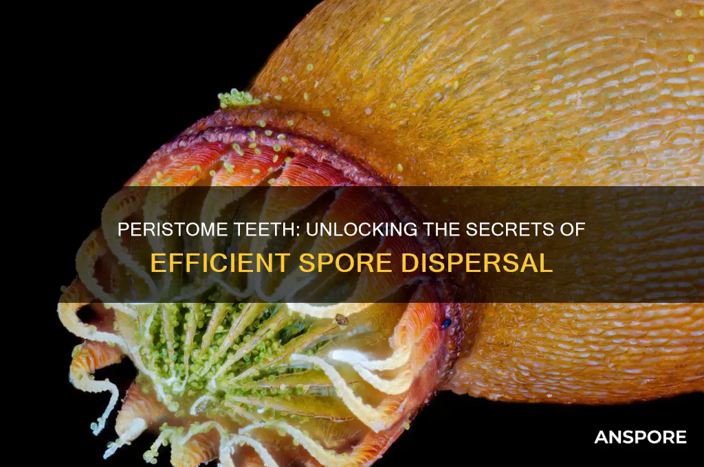 how do peristome teeth affect spore dispersal
