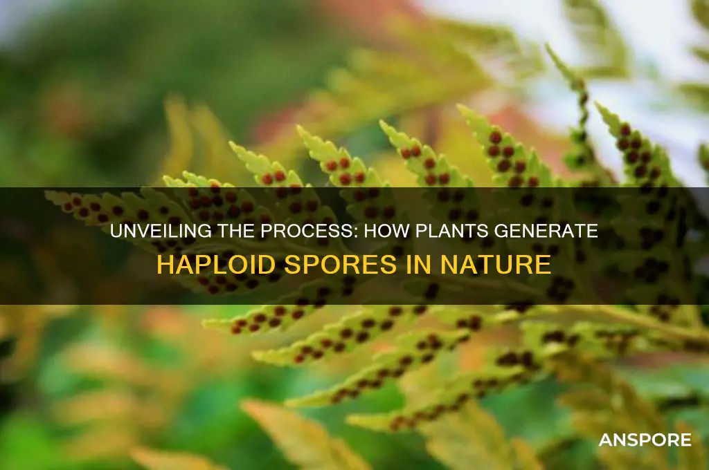 how do plants produce haploid spores