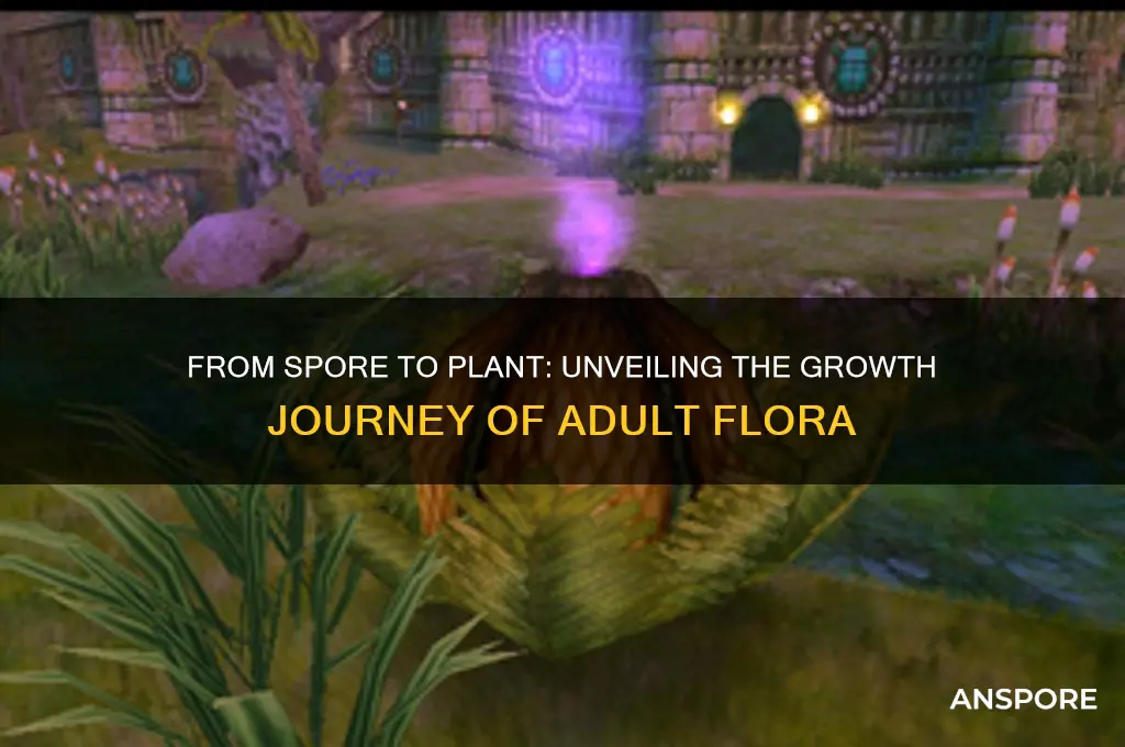 how do spores grow into an adult plant