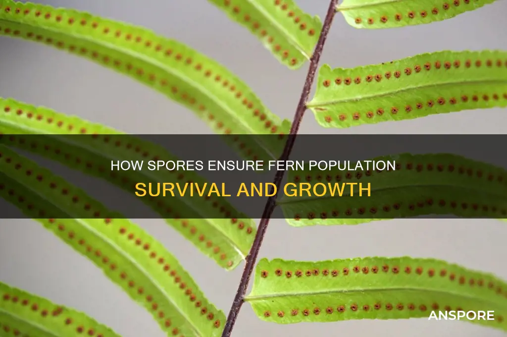 how do spores help sustain the population of ferns