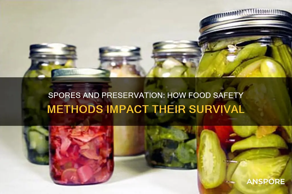 how do spores respond to different food preservation methods