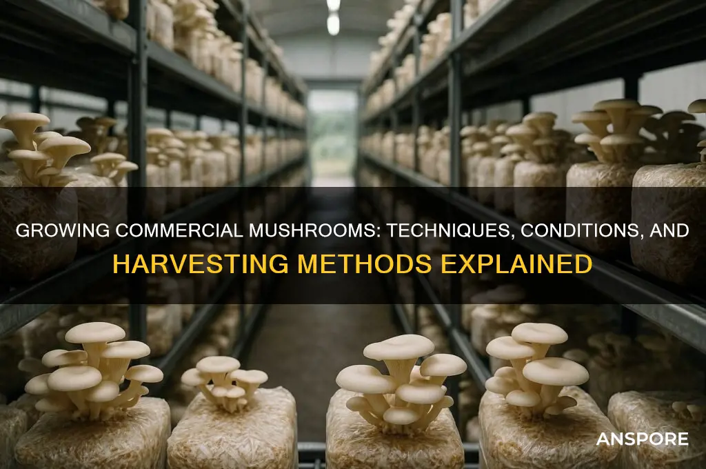 how do they grow commercial mushrooms