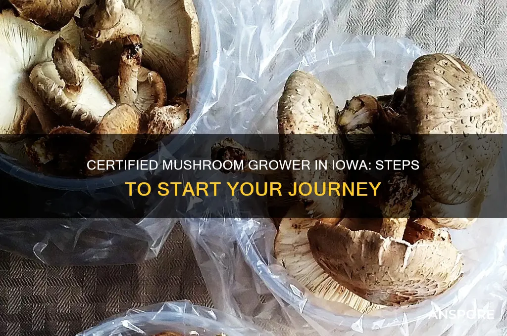 how do you become a certified mushroom grower in iowa