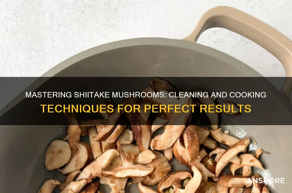 how do you clean and cook shiitake mushrooms