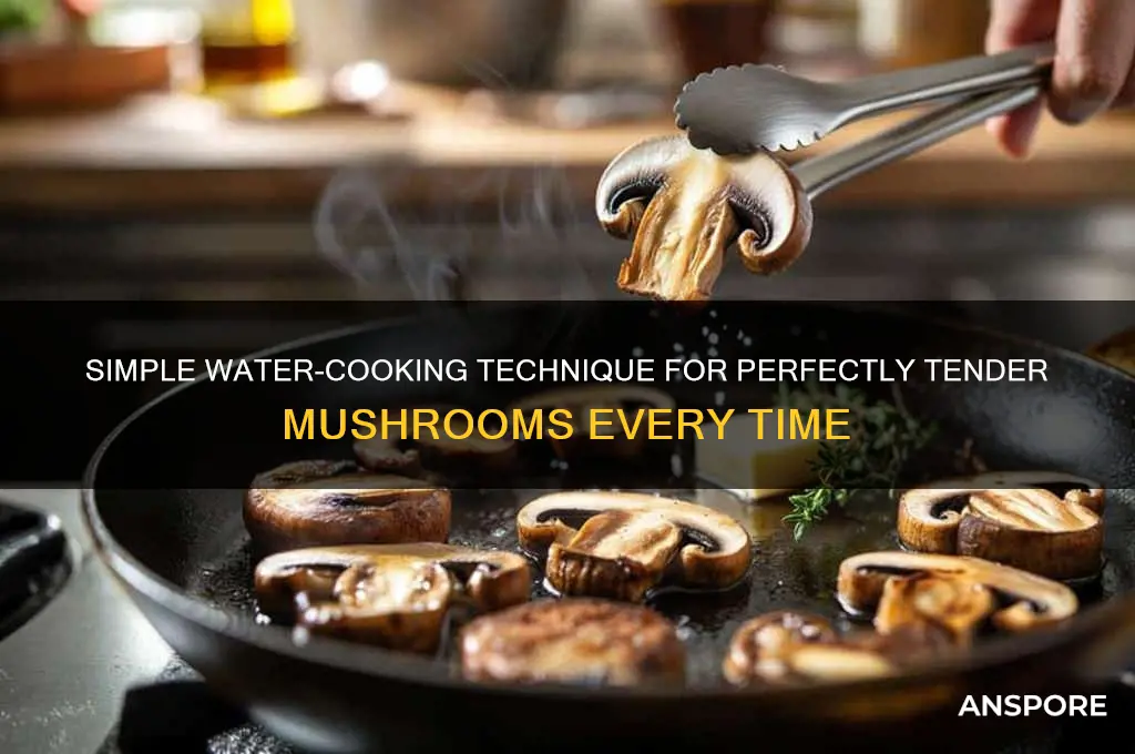 how do you cook mushrooms in water