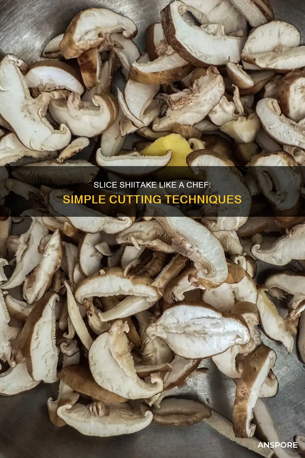 how do you cut a shiitake mushroom