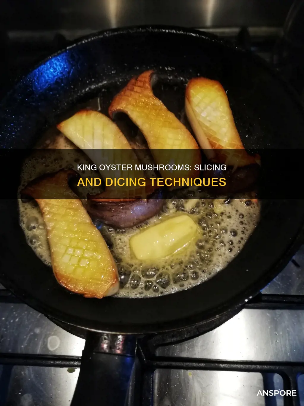 how do you cut king oyster mushrooms