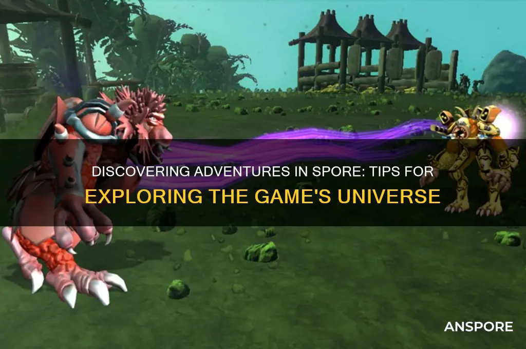 how do you find adventures spore