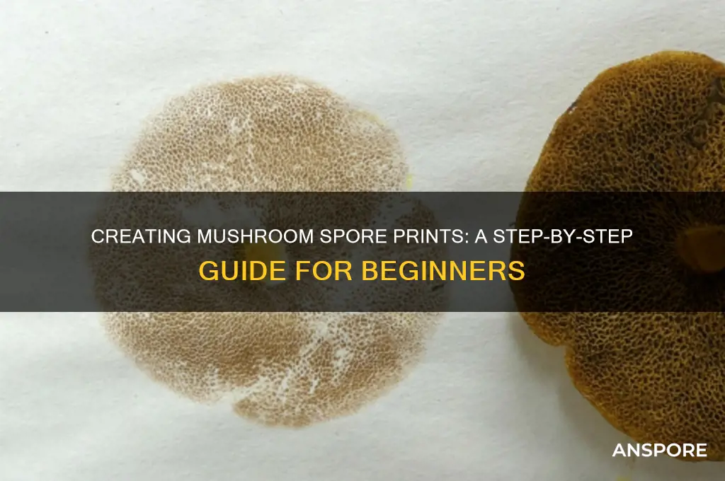 how do you make a print from a mushroom spore