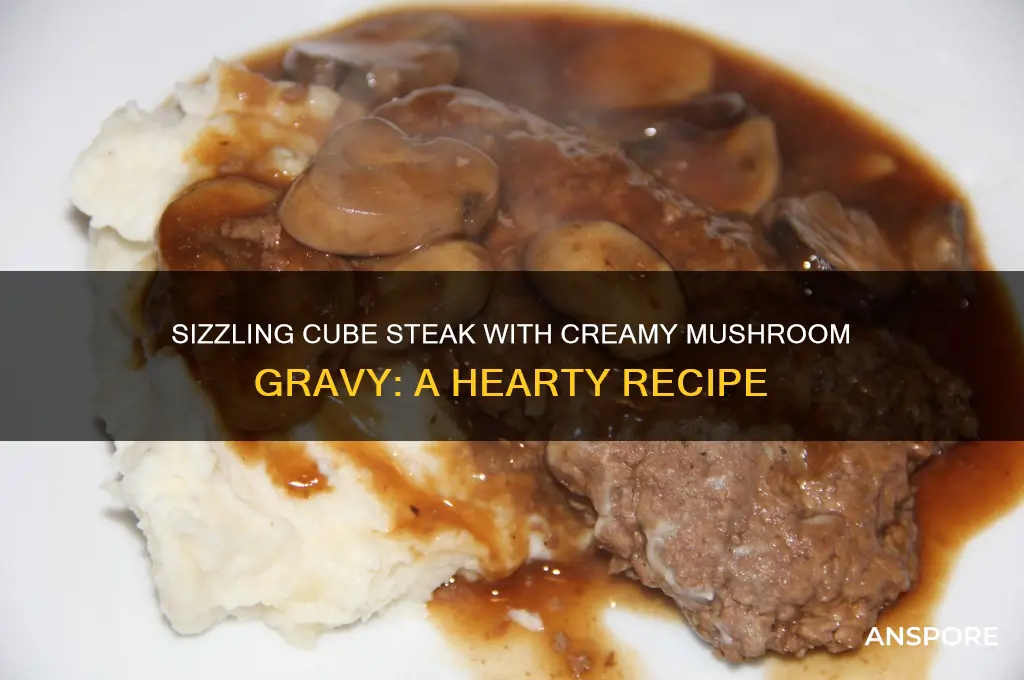 how do you make cube steak and mushroom gravy