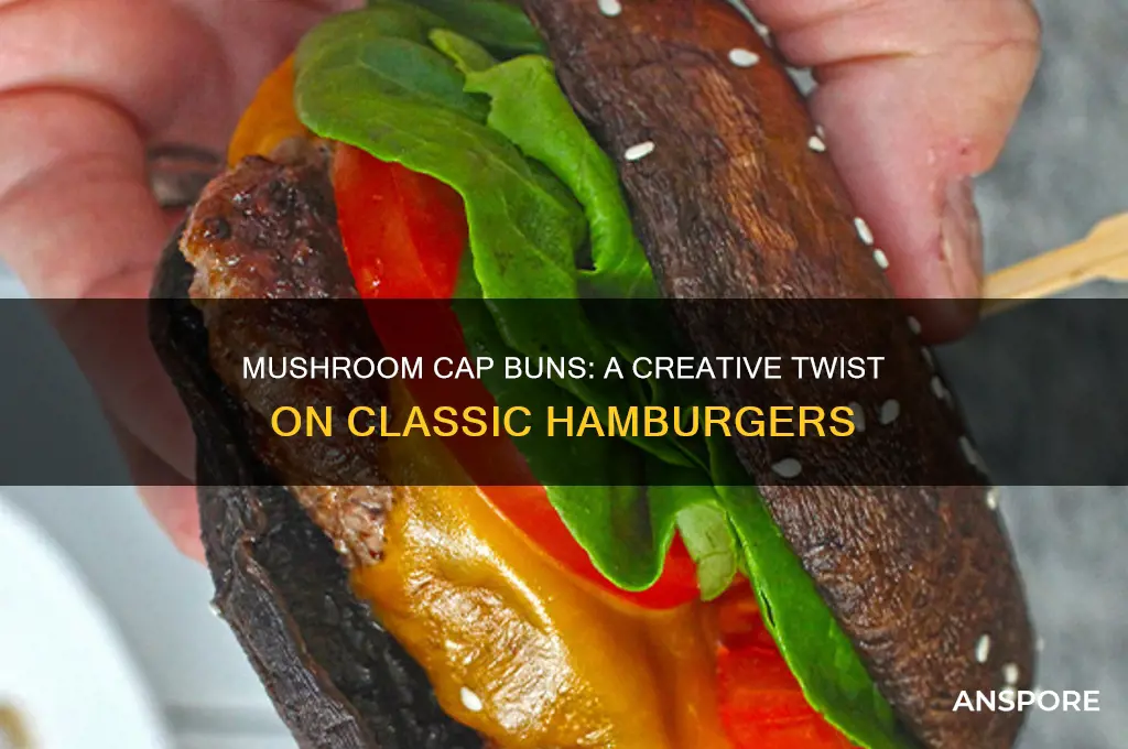 how do you make hamburgers using mushroom caps for buns