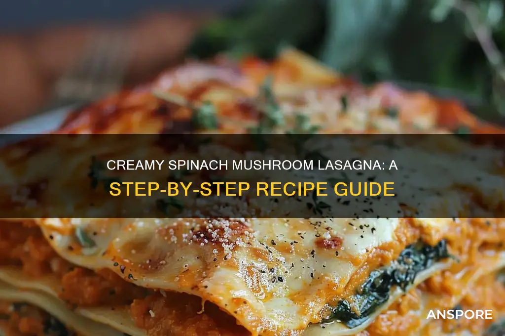 how do you make spinach mushroom lasagna