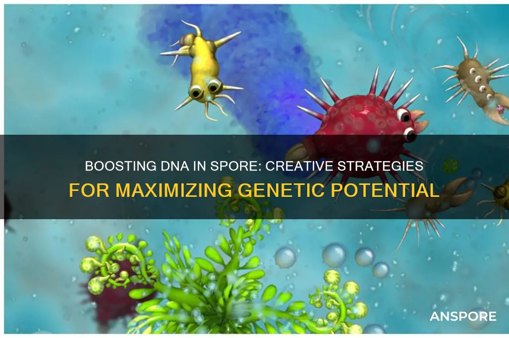 how do you make you have more dna in spore