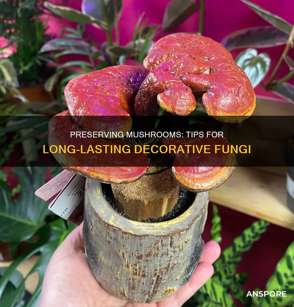 how do you preserve mushrooms for decoration