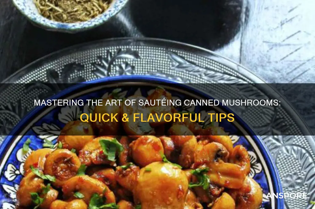 how do you saute canned mushrooms