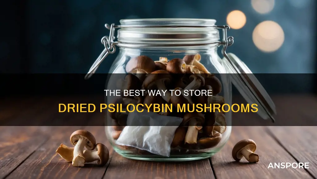 how do you store dried psilocybin mushrooms