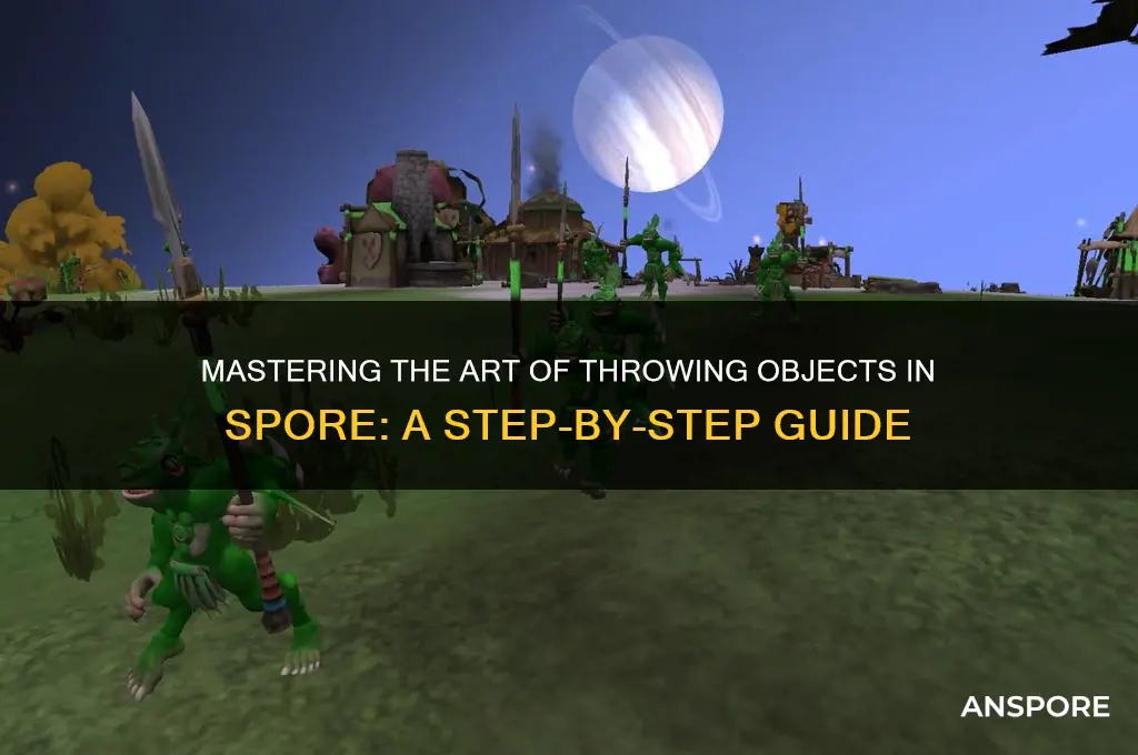 how do you throw stuff in spore