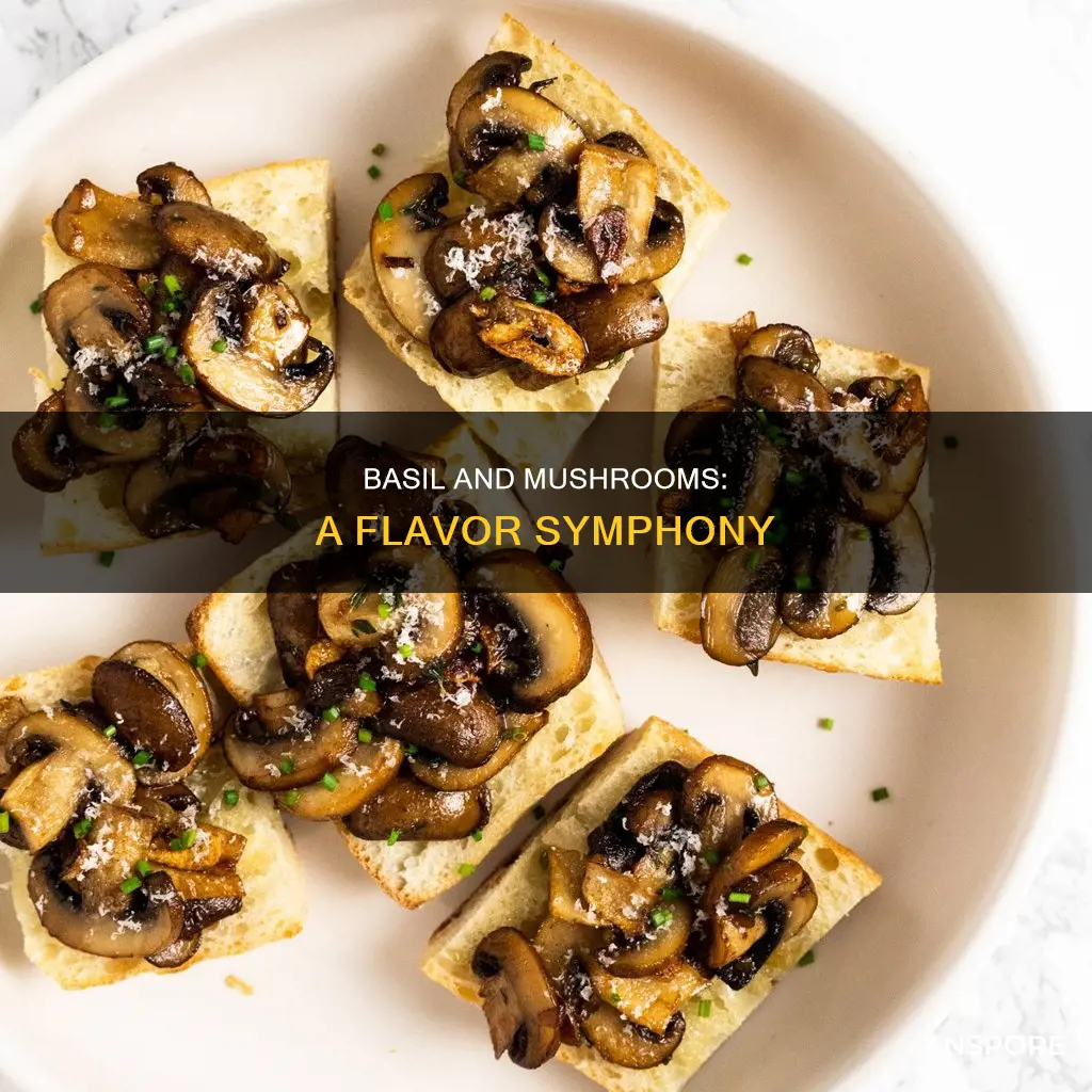 how does basil bring out the flavor of mushrooms