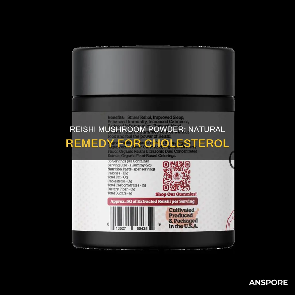 how does organic reishi mushroom powder help cholesterol