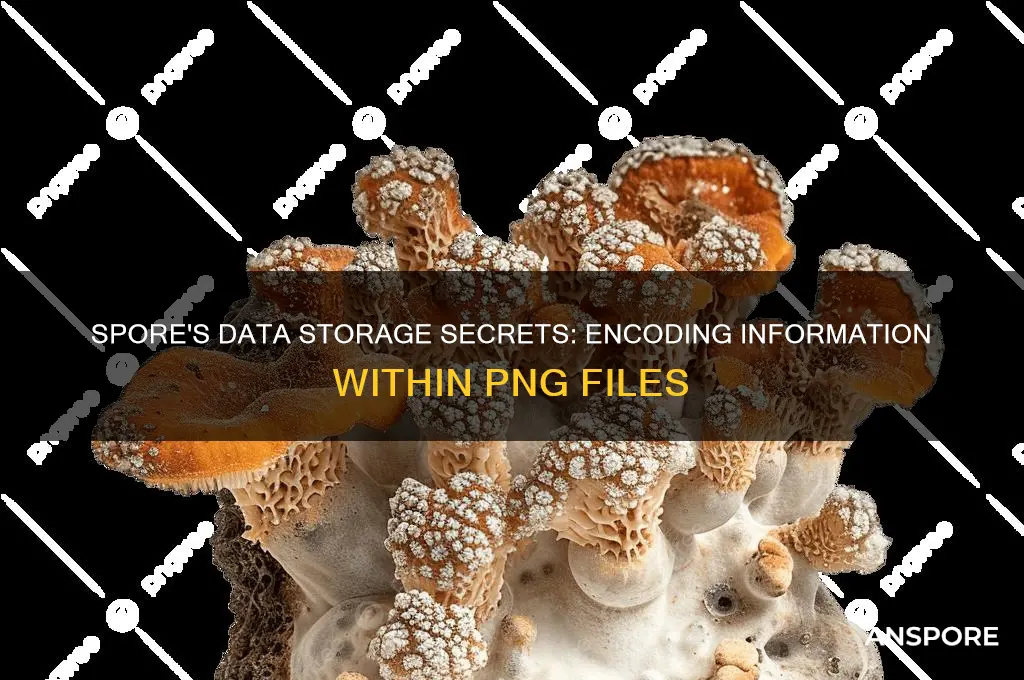 how does spore store its data in png