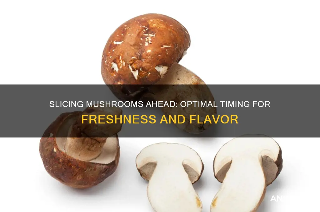 how far ahead can i slice mushrooms