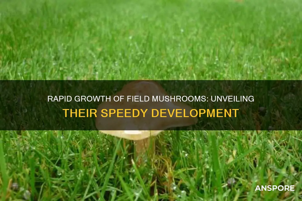 how fast do field mushrooms grow