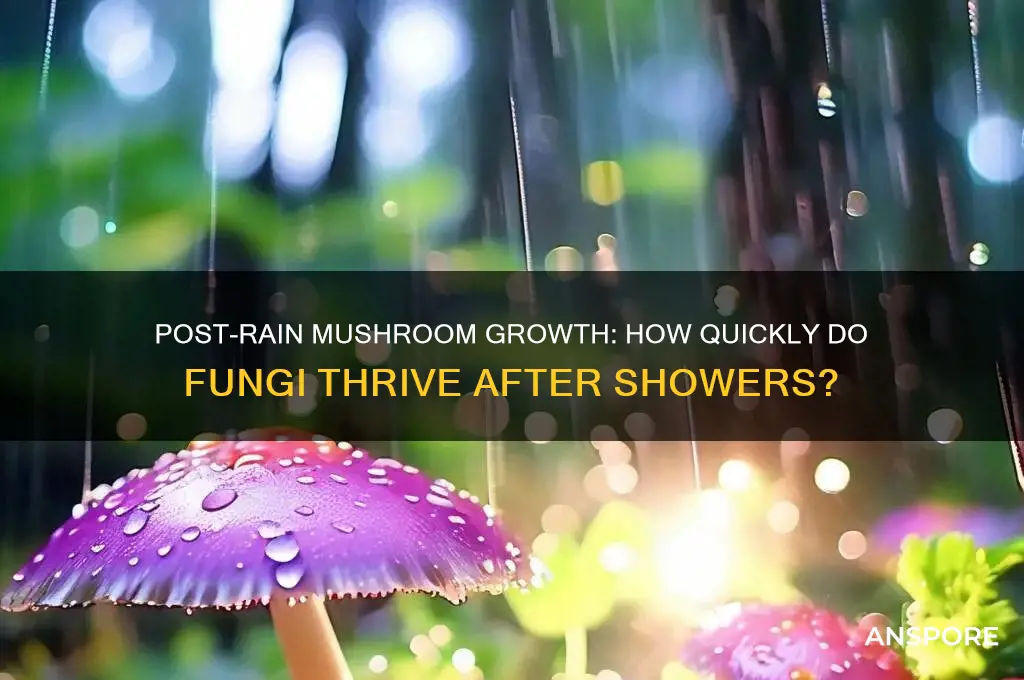 how fast do mushrooms grow after rain