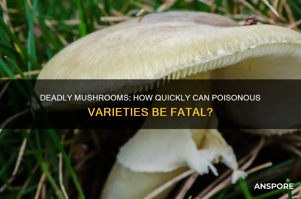how fast do poisonous mushrooms kill you