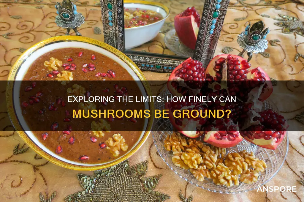 how finely can mushrooms be ground