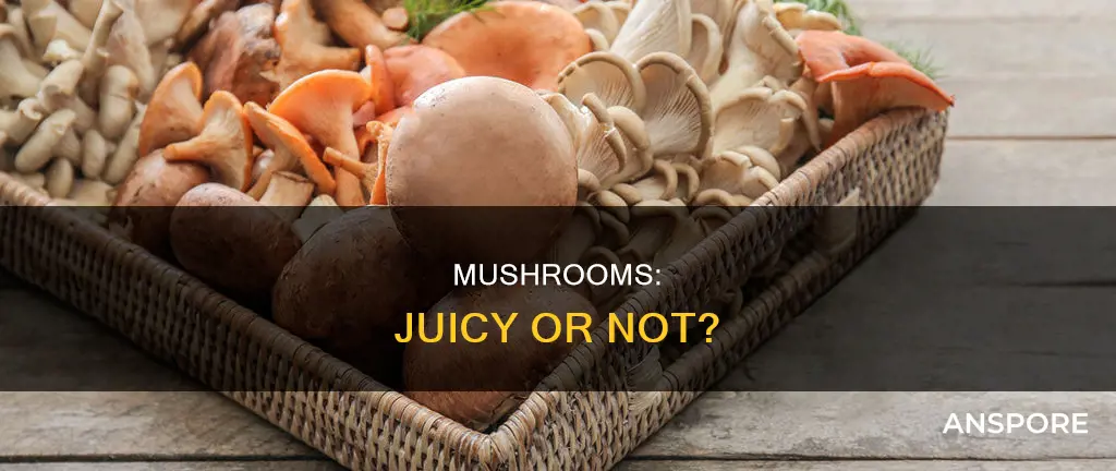 how juicy are raw mushrooms