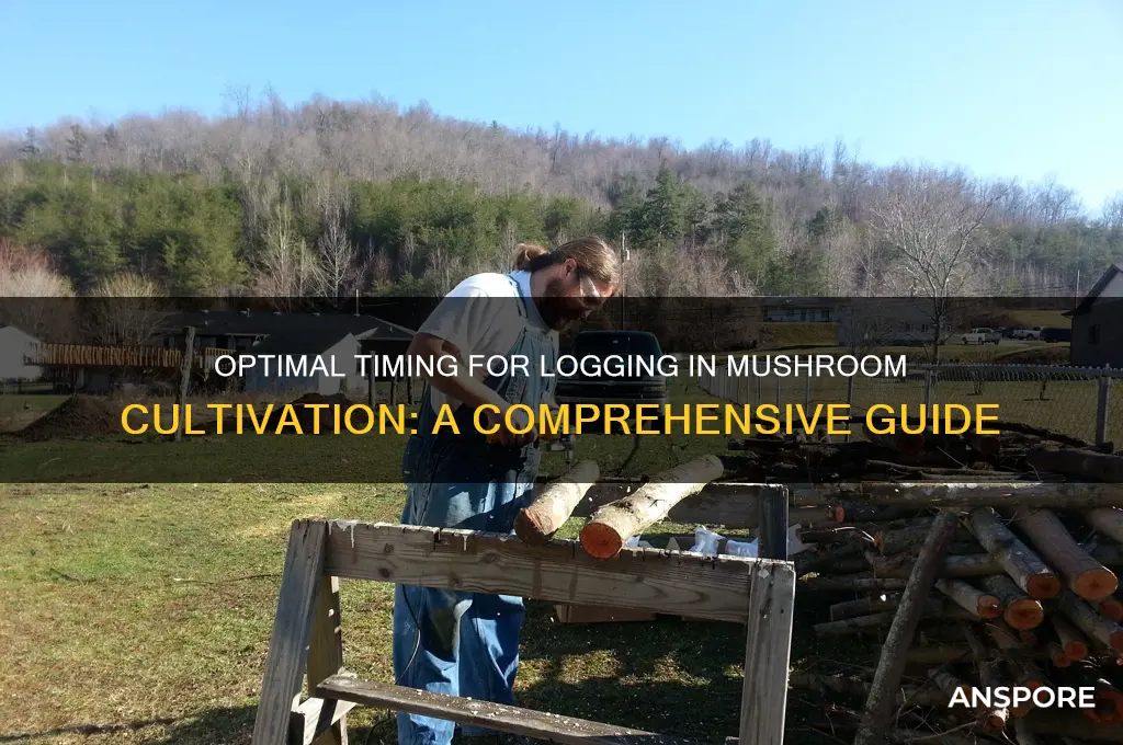 how late can logs for mushroom growing