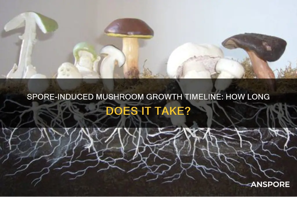 how lomg do spore induced shrooms take to grow