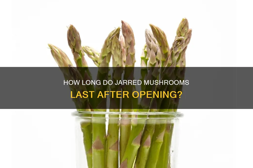 how long are jarred mushrooms good after opening