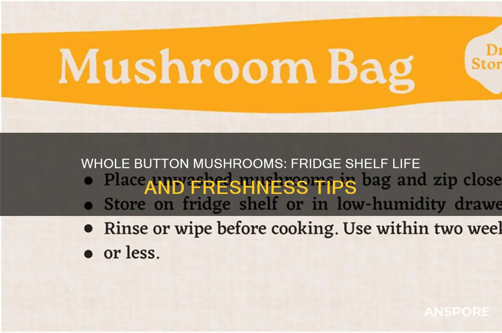 how long are whole button mushrooms good in the fridge