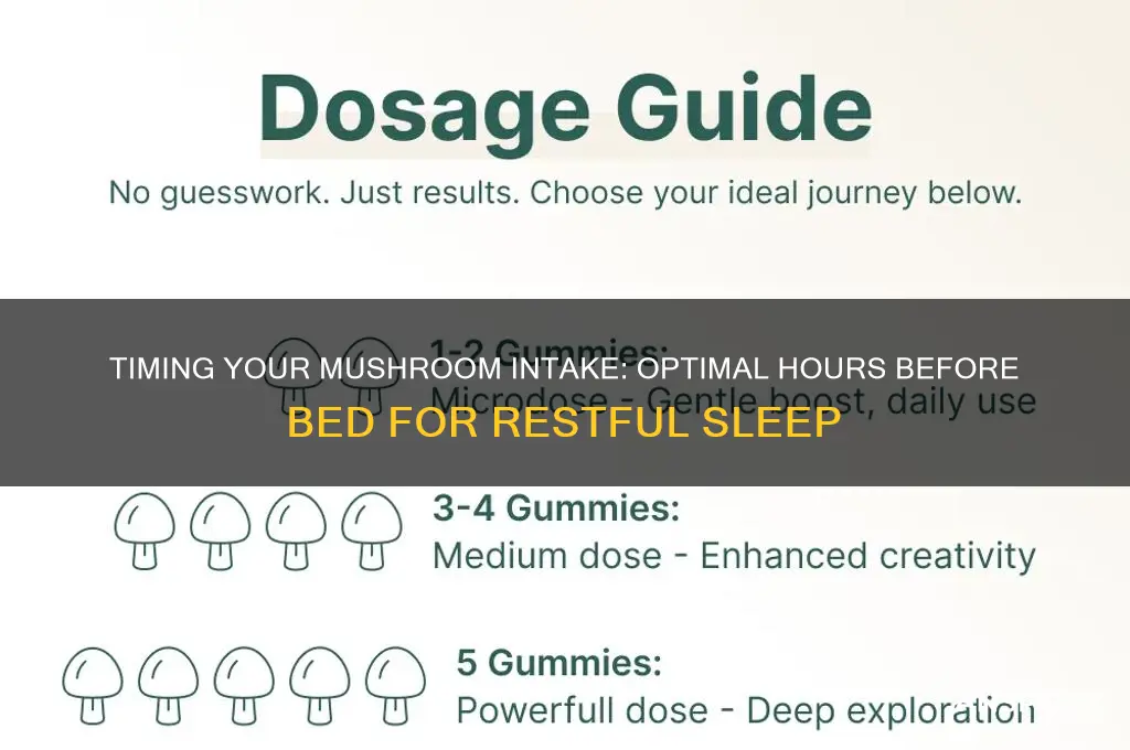 how long before bed mushrooms