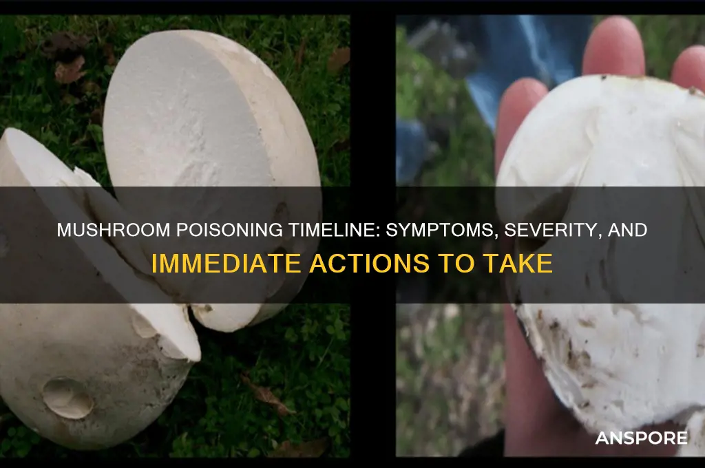 how long before mushroom poisoning take