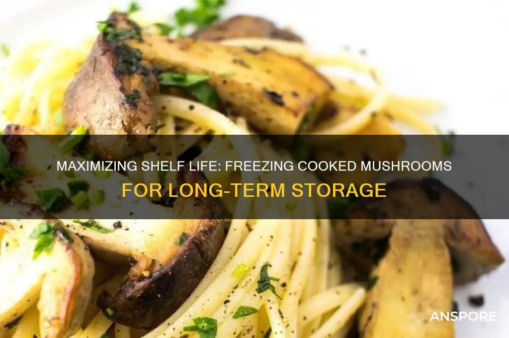 how long can cooked mushrooms last in freezer