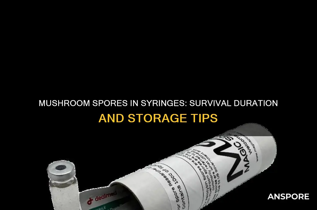 how long can mushroom spores survive in a syringe