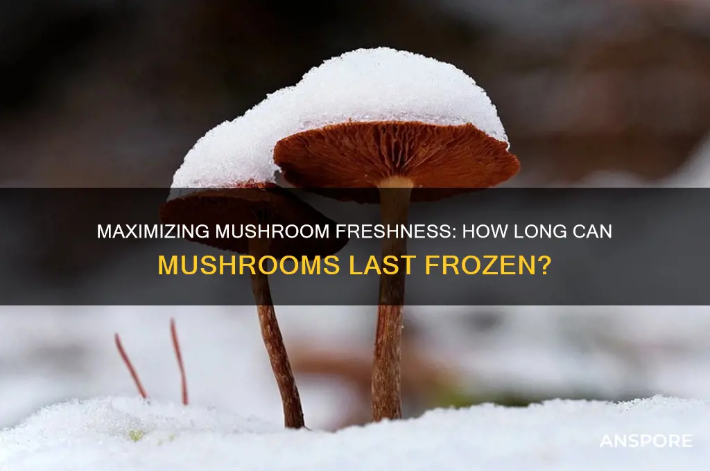 how long can mushrooms last frozen