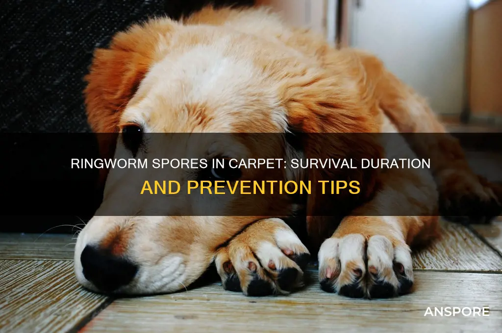 how long can ringworm spores live in carpet