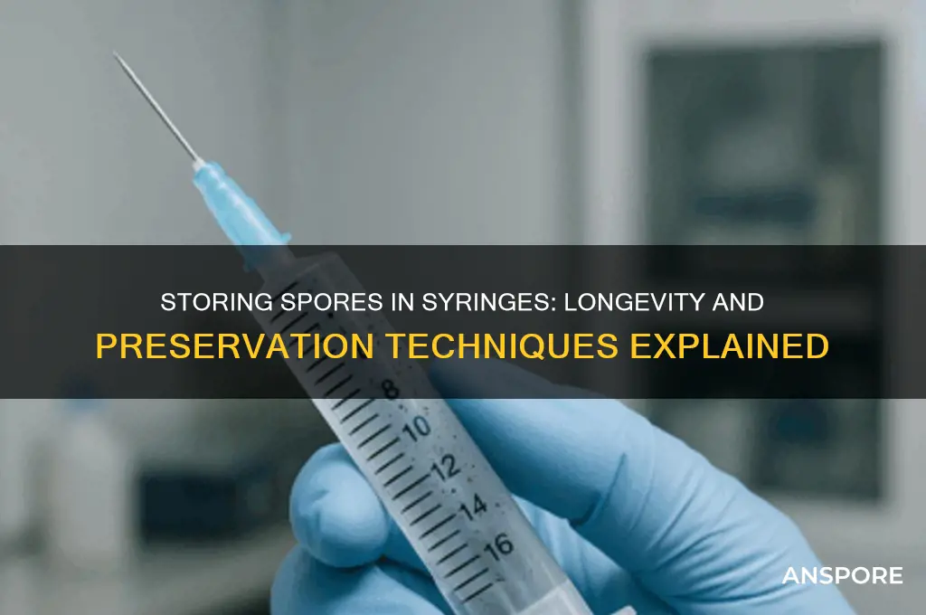 how long can spores be stored in syringes