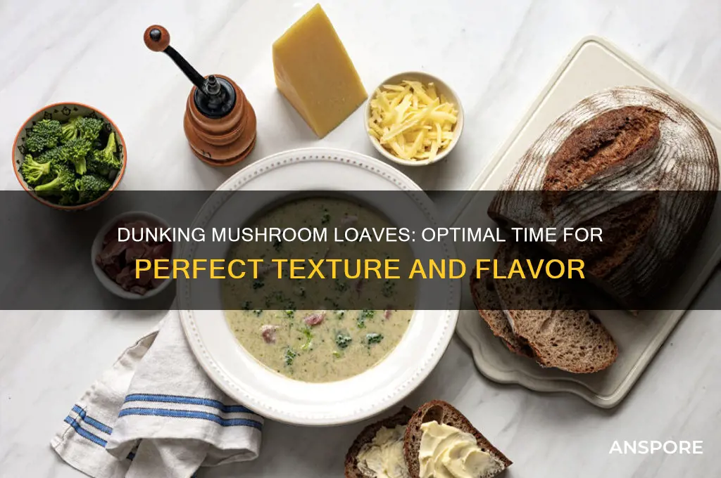 how long can you dunk mushroom loafs