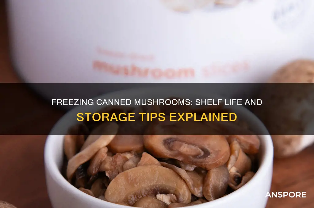 how long can you freeze canned mushrooms