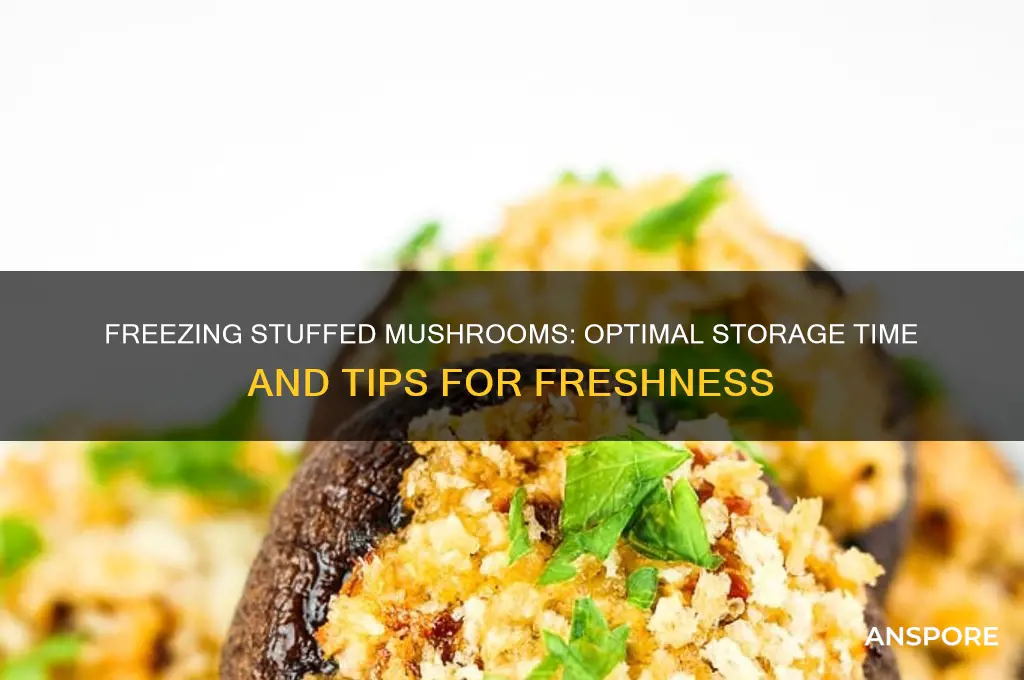 how long can you freeze stuffed mushrooms