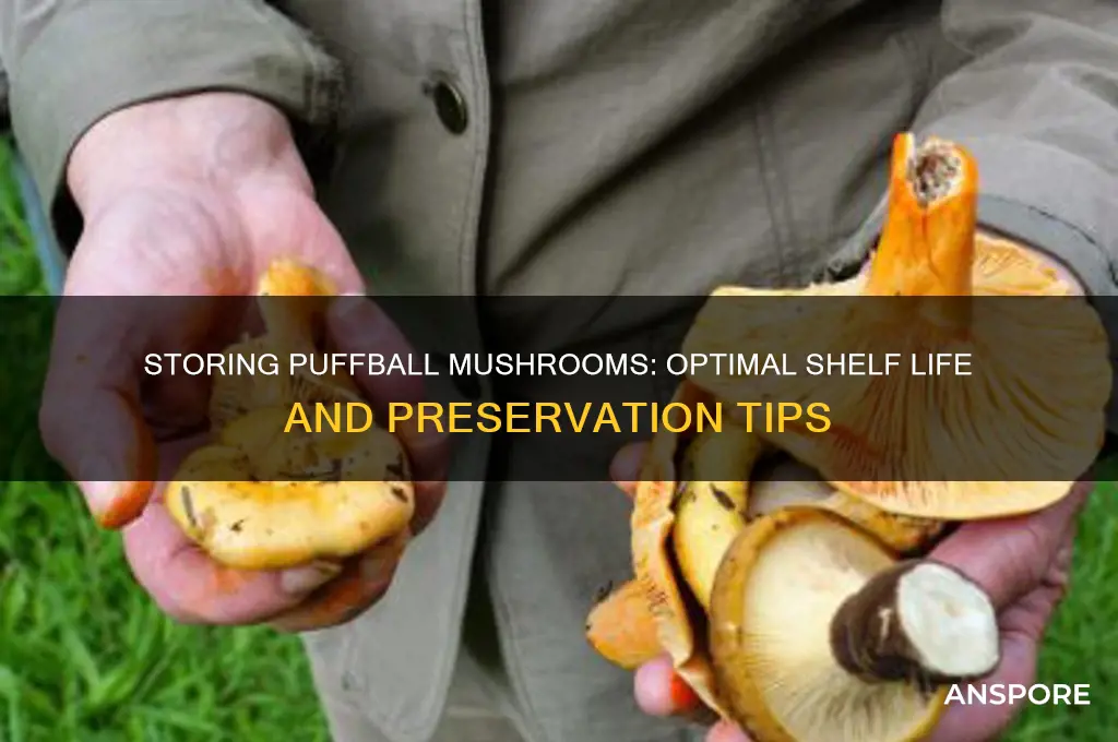 how long can you store a puffball mushroom