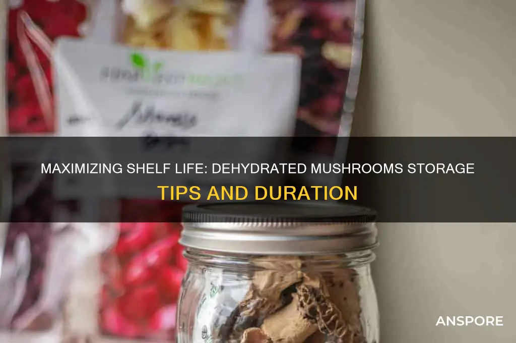 how long can you store dehydrated mushrooms